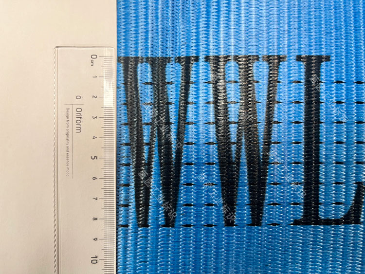 柔性吊裝帶大字噴碼標識 字高85mm 雙頭UV噴碼機打樣效果